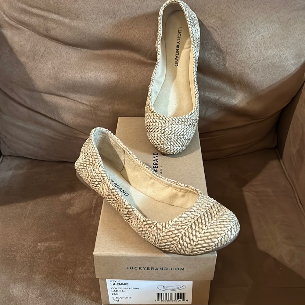 Lucky Brand Emmie Ballet Flats 7 Natural